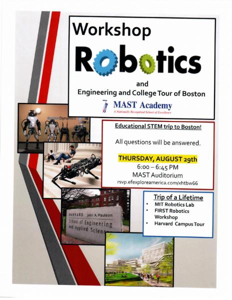 Robotics & Engineering College Tour of Boston Info. Meeting