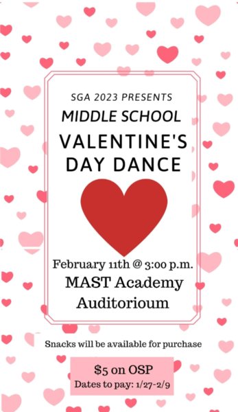 Middle School Valentines Dance $5 via OSP