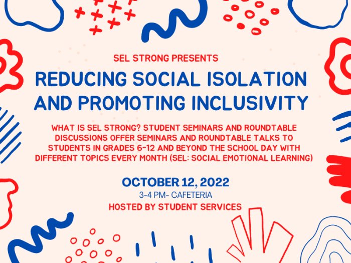 SEL: Round Table Discussion - Reducing Social Isolation & promoting inclusivity