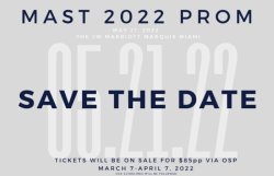 MAST Prom - Ticket Sales open March 7th